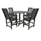 Highwood Usa Lehigh 5pc Round Counter Height Outdoor Patio Furniture Dining Set AD-CNL48-BKE - alternate 1
